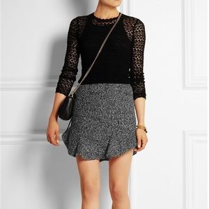 Isabel Marant Women's Gray Drye Wool-blend Bouclé Mini Skirt